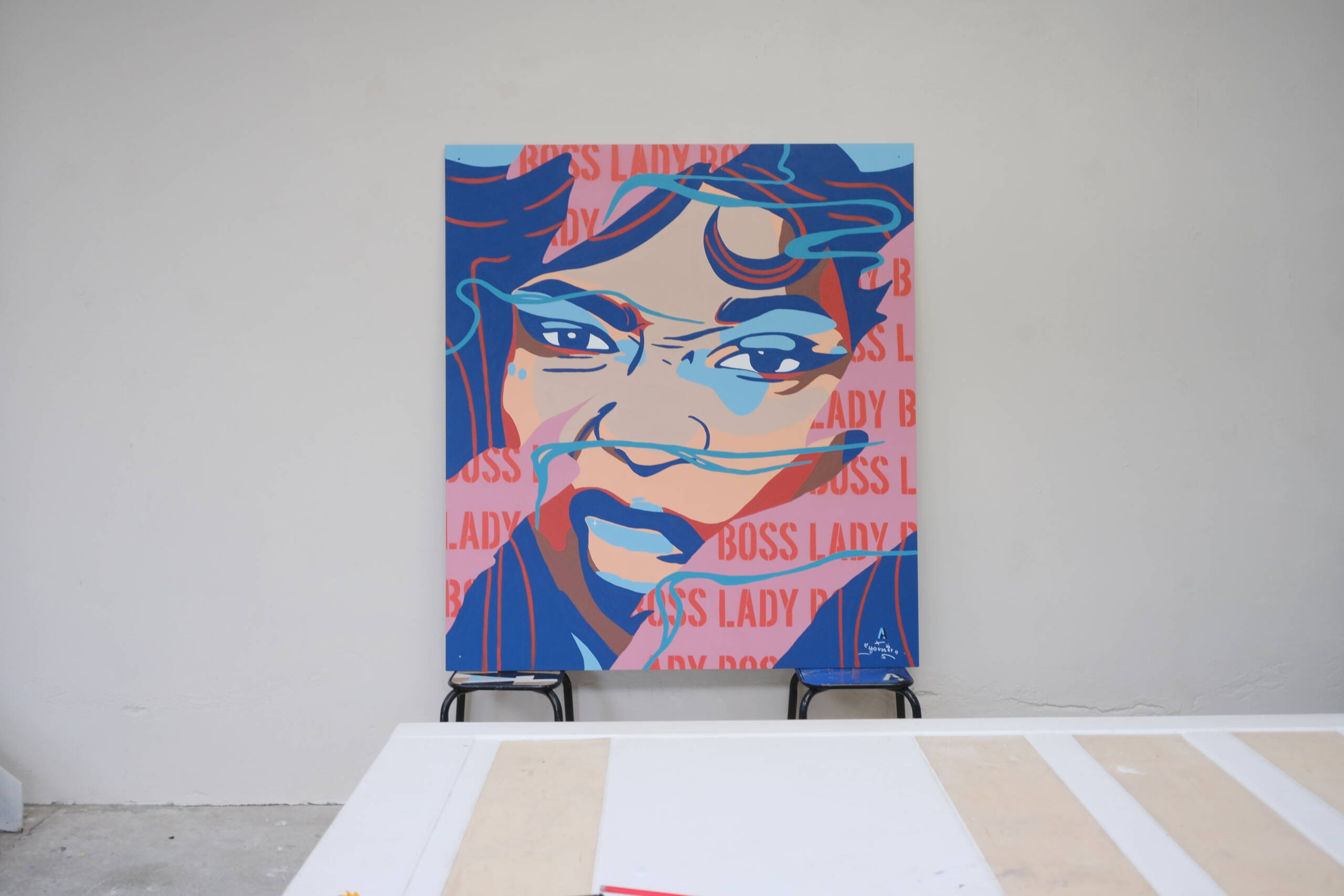 Tableau de Théodora boss lady par Anamorphose